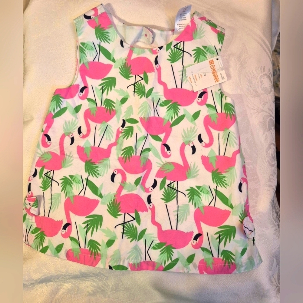 Gymboree Outlet girls size 2T flamingo dress, NWT